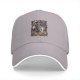 Black Baseball Cap with Fantasy Dark Sorcerer Graphic Print