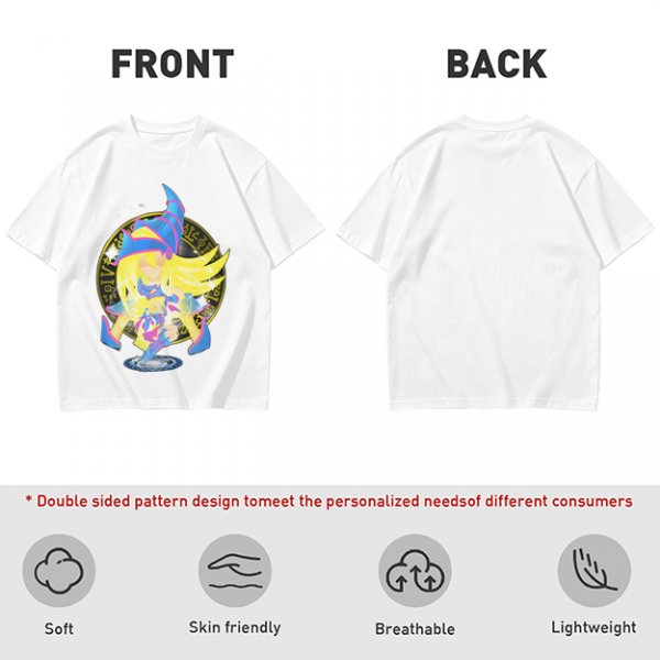Olive T-Shirt with Dark Magician Girl Anime Graphic Print