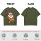 Olive T-Shirt with Santa Claus Jingles Christmas Print