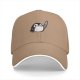 Black baseball cap with a cute penguin holding a bloodied knife print