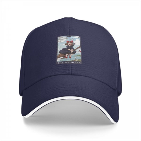 Black baseball cap with Kiki's Delivery Service The Magician tarot print