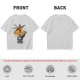 Olive Green T-Shirt With Sun And Dark Figure Graphic Print