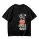 Olive t-shirt with funny cat coffee early morning quote