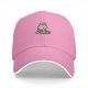 Black baseball cap with cute cartoon girl and cats graphic