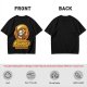 Olive green graphic t-shirt with cute reaper coffee themed print