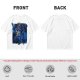 Olive T-Shirt with Cosmic Anime Character Graphic Print