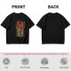 Olive T-shirt with Dark Fantasy Tentacle Monster Graphic Print