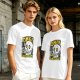 Olive T-Shirt With Funny Skull 'OMG Oh My Guac!' Print