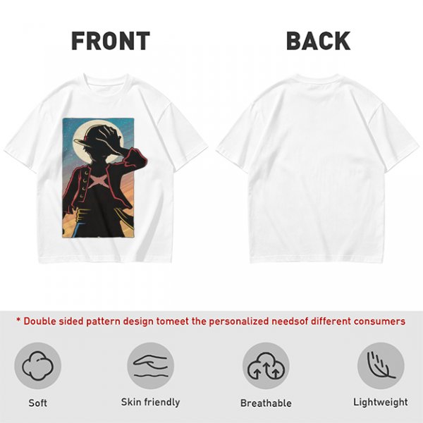 Olive Anime Character Silhouette Graphic T-Shirt
