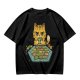 Grumpy Orange Cat Playing Settlers of Catan Board Game T-Shirt
