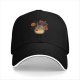 Black baseball cap with autumn Totoro graphic design