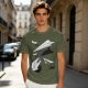 Olive T-Shirt with Paper Airplane Star Wars Inspired Print