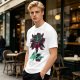 Olive T-Shirt With Cyberpunk Witcher Wolf Emblem Print