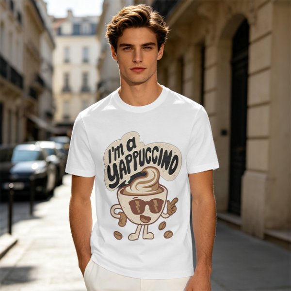 I'm a Yappuccino Coffee Cup Character Graphic T-Shirt