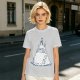Olive T-shirt with Totoro in Snow and Small Blue Creature Print