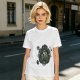 Olive Green T-Shirt with Octopus Skull Pirate Art Print