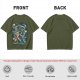 Olive T-shirt with Starry Night Style He-Man vs Skeletor Art