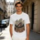 Olive Green Graphic T-Shirt with Burned Calories Print