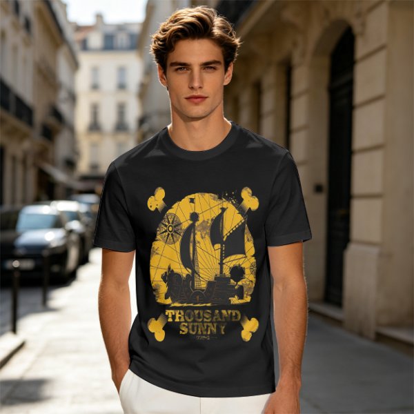 One Piece Thousand Sunny Pirate Ship Graphic T-Shirt