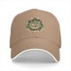 Black baseball cap with vegetable soup themed graphic print