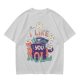 Olive T-Shirt With Cute Sushi Graphic and 'I Like The Way You Roll' Text