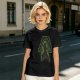 Olive T-shirt with Earth Bender Silhouette Graphic