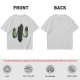 Olive Green T-Shirt With Dark Monster Face Graphic Print