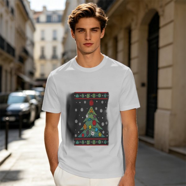 Ugly Christmas Tree Dice Board Game Themed T-Shirt