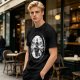 Olive T-shirt with Air Nomad Monk Meditating Ink Art Print