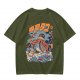 Japanese octopus sushi wave graphic t-shirt design