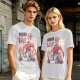 Olive T-Shirt with Friendship Themed Cartoon Crew Print