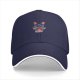 Black Baseball Cap With Cute Vampire Bat Graphic Print
