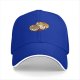 Black baseball cap with cute kawaii ramen bowls graphic
