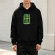 Black hoodie with pixel art 'Life's a journey and it's kinda lost' print