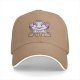 Black baseball cap with funny cloud rainbow storm graphic