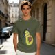 Olive T-Shirt With Astronaut Avocado Monster Print