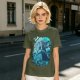 Olive Green T-Shirt With Mystical Ancient Tree Face Print