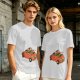 Olive T-Shirt with Skeleton and Friends in Christmas Car Print