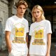 Olive Green T-Shirt With Cute Kawaii Beer Mug Free Chugs Print