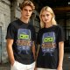 Olive T-Shirt Featuring a Retro Mobile Phone Holding a Never Forget Sign