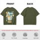 Olive T-Shirt With Kawaii Beer Can Robot Graphic