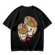 Olive T-Shirt With Cute Hugging Ramen Bowl Couple Print