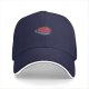 Black baseball cap with pink brain and blue ring graphic