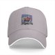 Black Baseball Cap With Graffiti Style Action Character Print