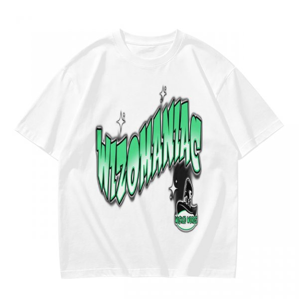 Olive Green Graphic T-Shirt with Wizomania Wizard Print