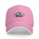 Black Baseball Cap with Cartoon Characters and CLUB Print