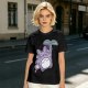 Olive T-Shirt With Cute Chibi Totoro Holding Leaf Print