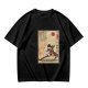 Olive t-shirt with firebender martial arts graphic print