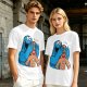Olive T-shirt with Cookie Monster covering gingerbread man’s eyes