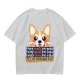 Olive t-shirt with corgi graphic and 'I'll Be Watching You' snack quote